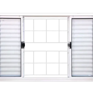 Janela Veneziana 6 Folhas Com Grande 120X100 Aço Pintado